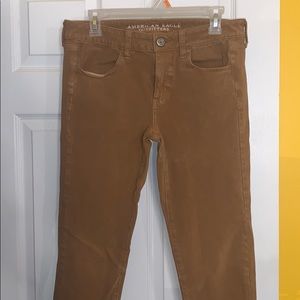 American Eagle Tan Suede 360 Super Stretch Jegging
